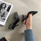 Beaded High-heel Mules