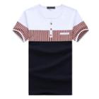 Stripe Color Block Short-sleeve T-shirt