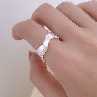 Bead Matte Alloy Open Ring