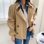 Double-breasted Cropped Trench Jacket