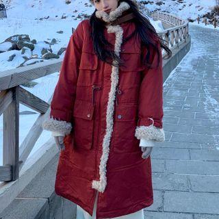 Padded Zipped Long Cargo Coat