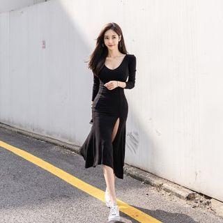 Slit-front Long Mermaid Dress