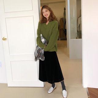 Velvet Flare Skirt