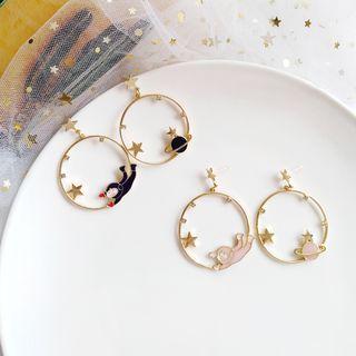 Alloy Astronaut Hoop Earring