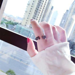 Rhinestone Knotted Open Ring