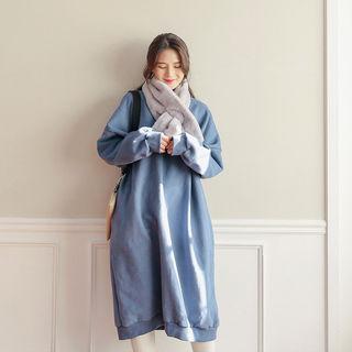 Pocket-side Midi Sweatshirt Dress