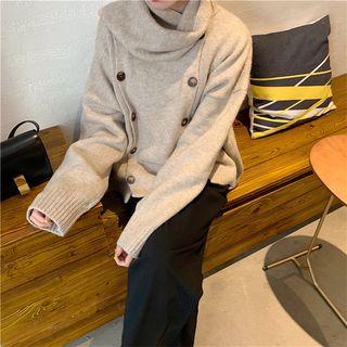 Double-breasted Cardigan Khaki - One Size