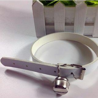 Bell Pendant Faux Leather Choker