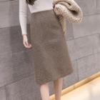 Tweed Midi Pencil Skirt