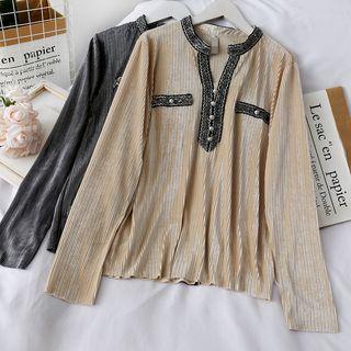 Patchwork Velvet Top