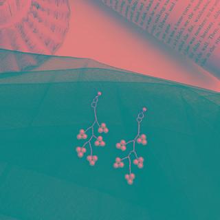 Faux Pearl Branches Drop Earring