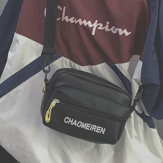 Embroidered Lettering Crossbody Bag