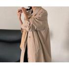 Raglan Single-breasted Trench Coat Beige - One Size