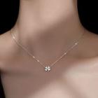 Clover Pendant Sterling Silver Choker Silver - One Size