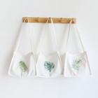 Leaf Print Canvas Shoulder Bag