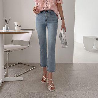 Washed Semi-bootcut Jeans