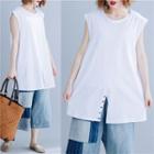 Back-slit Oversize Tank Top