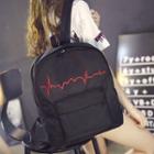 Heart Beat Canvas Backpack