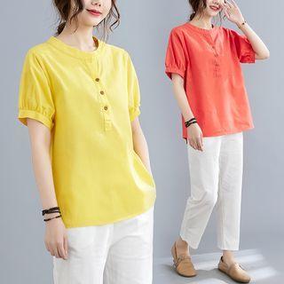 Short-sleeve Top / Cropped Straight Leg Pants