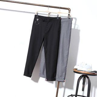 Ring Detail Cropped Pants