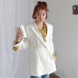 Peaked-lepel Peplum Blazer