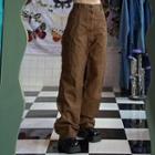 Plain Wide-fit Cargo Pants