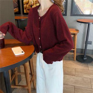 Turtleneck Long-sleeve T-shirt / Cropped Cardigan