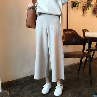 Long Sweater / Cropped Wide Leg Pants