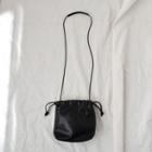 Faux-leather Crossbody Bag Black - One Size