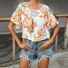 Floral-print Short-sleeve T-shirt