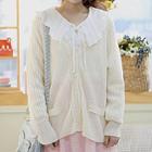 V-neck Raglan-sleeve Cardigan