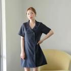 Double-breasted Stripe Coatdress