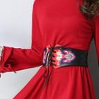 Embroidered Lace-up Belt