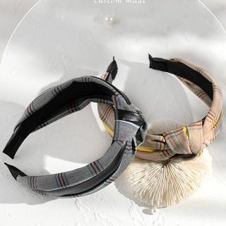 Plaid Knot Fabric Headband