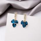 Rhinestone Heart Bead Dangle Earring E2926 - As Shown In Figure - One Size