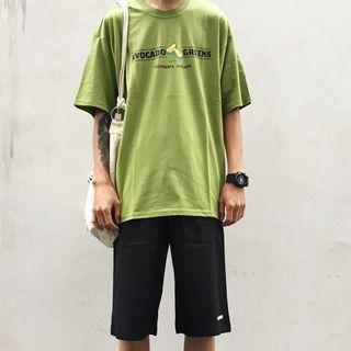 Avocado Printed Short-sleeve Top
