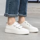 Genuine Leather Adhesive Strap Sneakers