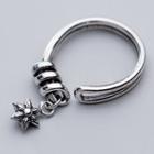 925 Sterling Silver Star Open Ring Ring - As Shown In Figure - One Size