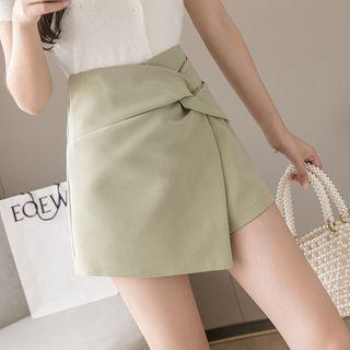 Crinkled Mini A-line Skort