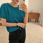 Short-sleeve Wool Sweater