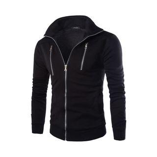 Plain Zip Fleece Jacket