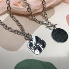 Alloy Tag Pendant Necklace