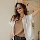 Drop-shoulder Patch-pocket Shirt