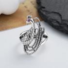 Peacock Sterling Silver Open Ring 345fj - Silver - One Size