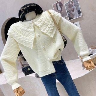 Collar Plain Cardigan