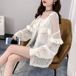3/4-sleeve Polo Knit Dress