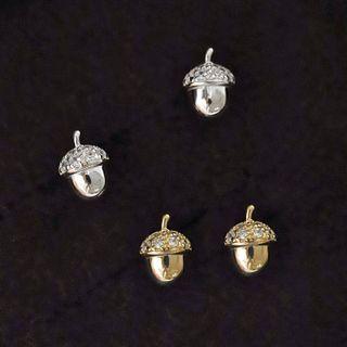 Rhinestone Chestnut Stud Earring
