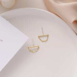 S925 Sterling Silver Chain Ear Stud 1 Pair - 925 Silver - Earrings - One Size