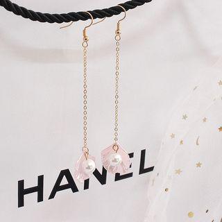 Faux Pearl Scallop Dangle Earring As Shown In Figure - One Size