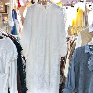 Long-sleeve Fringe Midi Dress